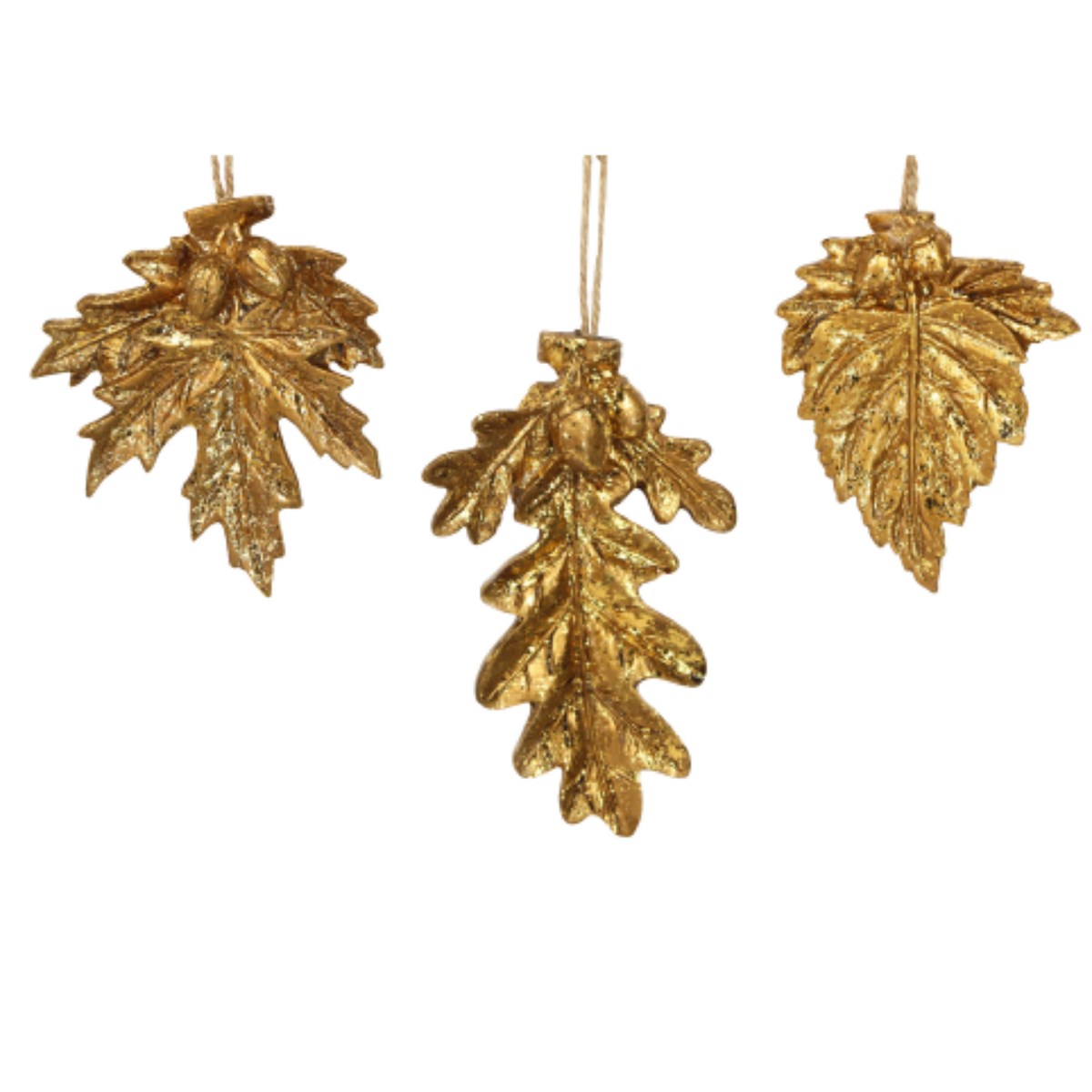 Christmas Gold Leaf Dec by Gisela Graham Gold leaf resin hanging Christmas decoration. By Gisela Graham. The perfect festive addition to your home.